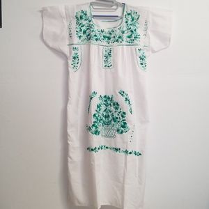 Embroidered Mexican huipil